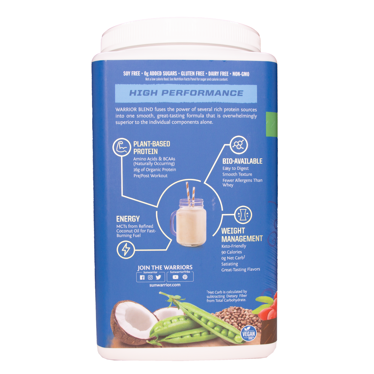 Sunwarrior Protein - Warrior Blend Chocolate (1.65 LB)