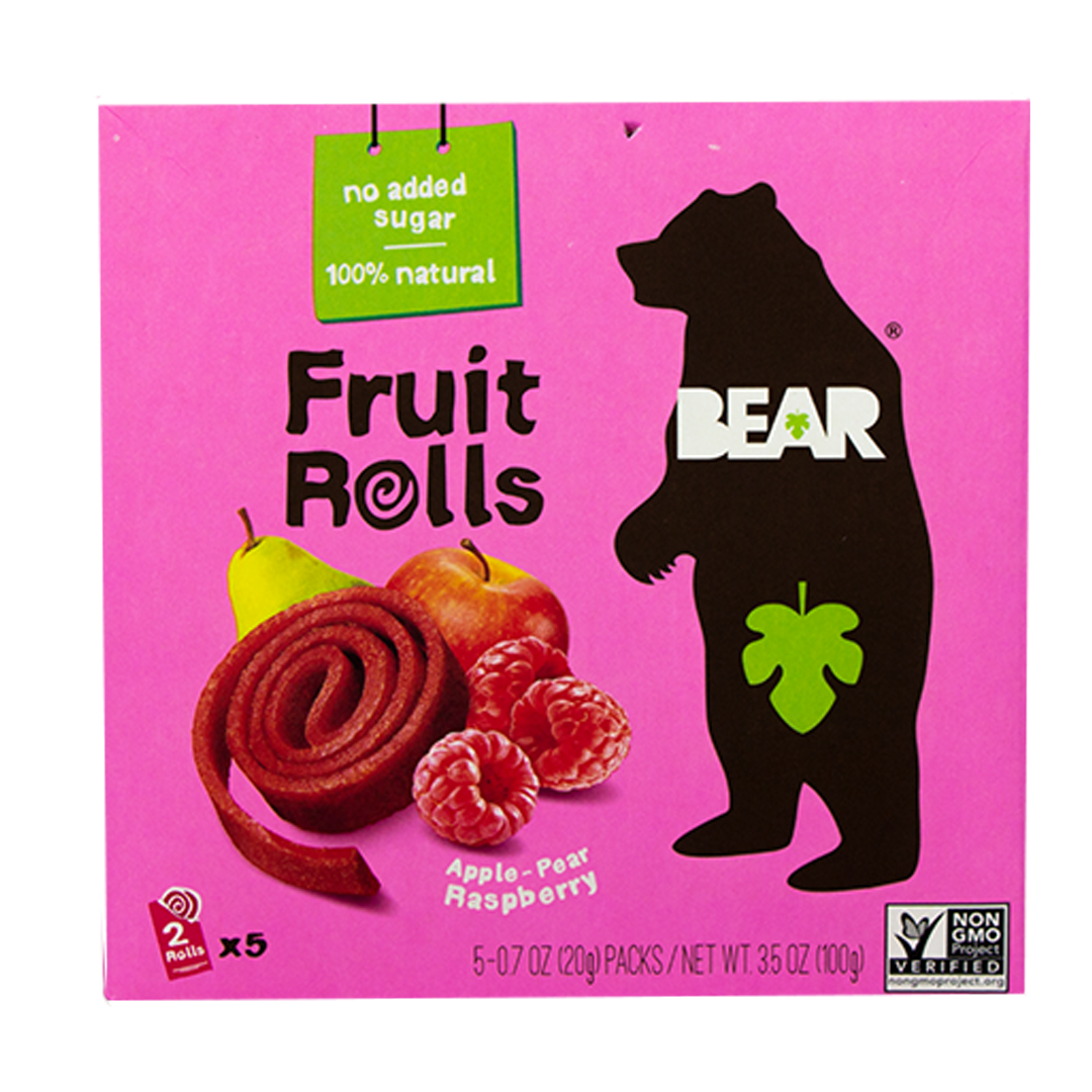 Bear Fruit Rolls ApplePear Raspberry