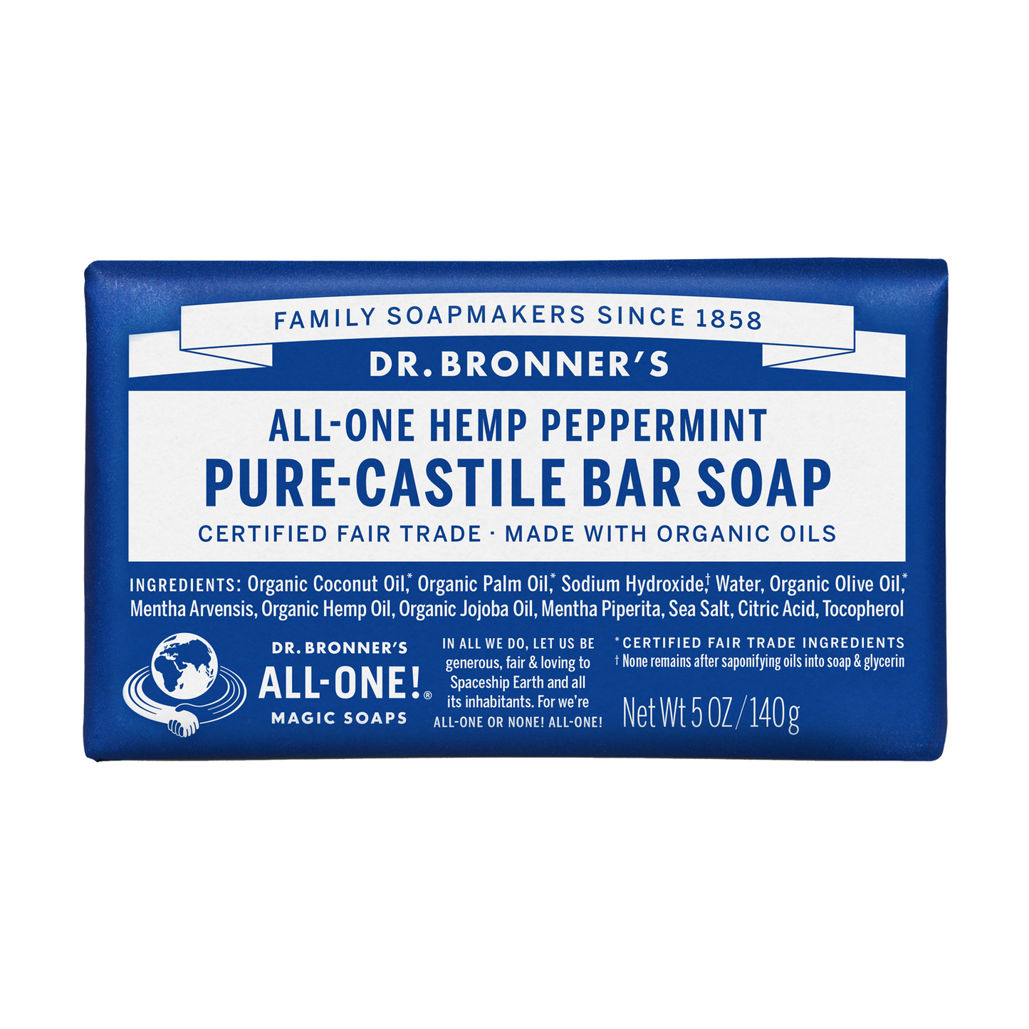 Dr. Bronner's - Pure Castle Bar Soap - Peppermint (5 oz)