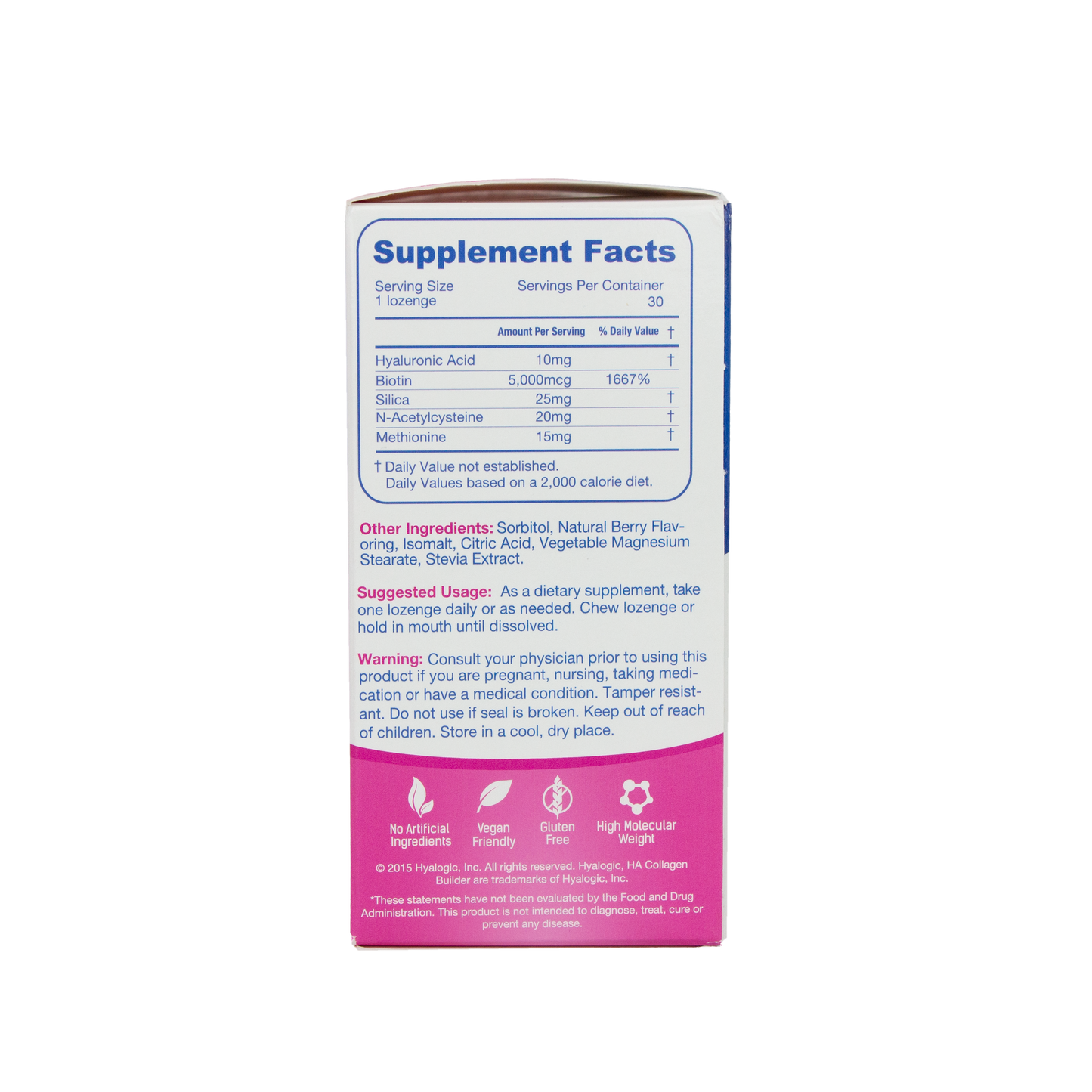 Hyalogic - Hair, Skin & Nails 30 Chewable Lozenges