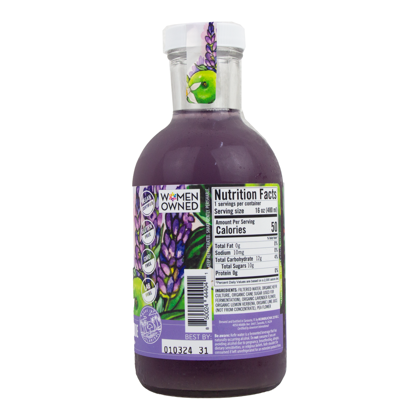 221Bc Kerif Water - Lavender Limeade Kefir Water (In Store Pick-Up Only)