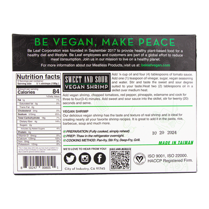 Beleaf Vegan Shrimps (10.5 oz) (Store Pick - Up Only)