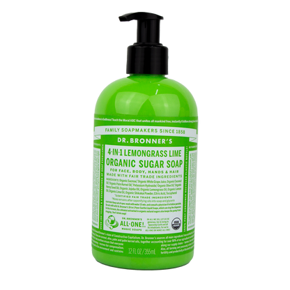 Dr. Bronner's - 4 in 1 - Lemongrass Lime Sugar Soap - (12 oz)