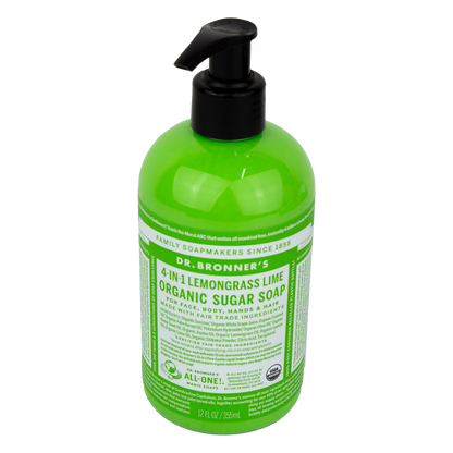 Dr. Bronner's - 4 in 1 - Lemongrass Lime Sugar Soap - (12 oz)