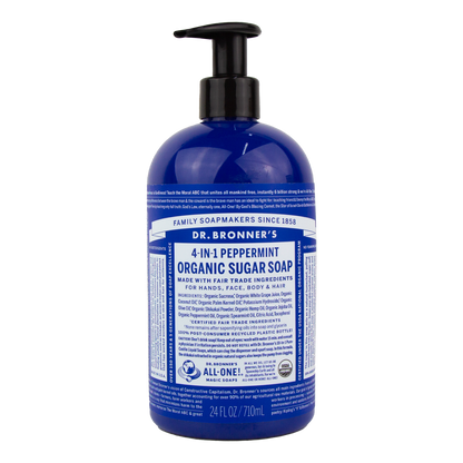 Dr. Bronner's - 4 in 1 - Peppermint Sugar Soap - (24 oz)