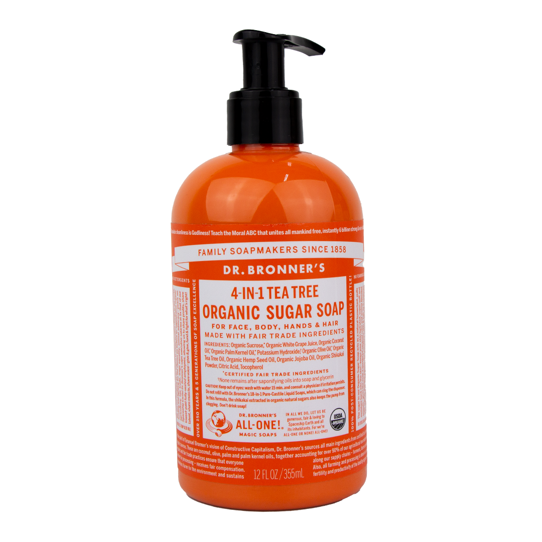 Dr. Bronner's - 4 in 1 - Tea Tree Sugar Soap - (12 oz)