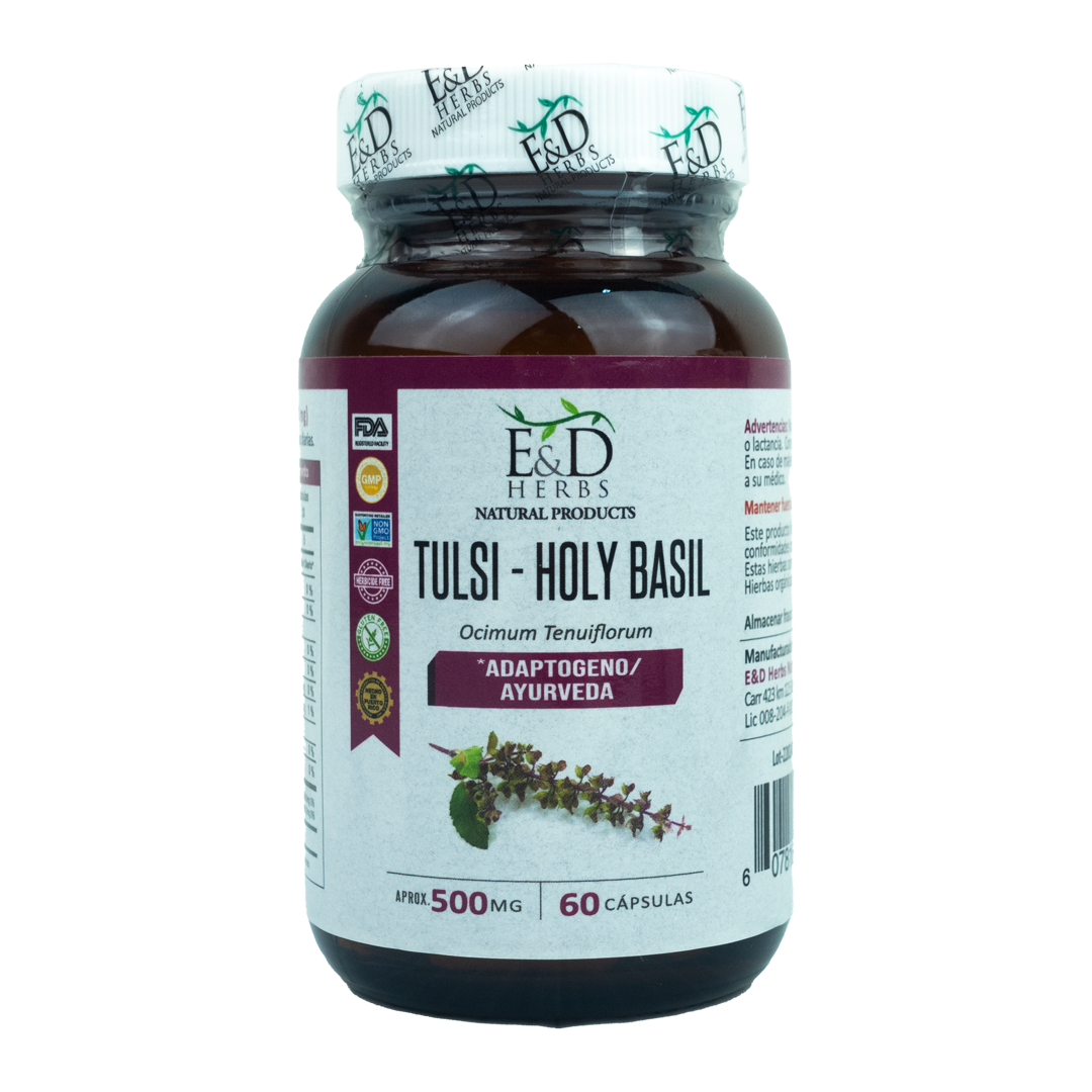 E&D Herbs - Tulsi - Holy Basil Capsulas