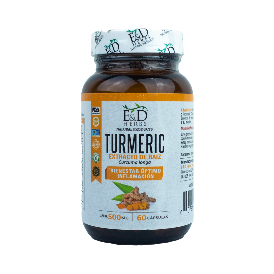 E&D Herbs - Turmeric 500 mg