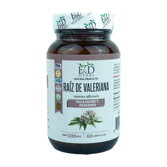 E&D Herbs - Raíz de Valeriana 250 mg
