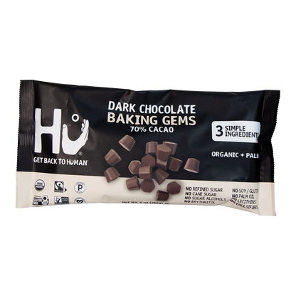 Hu - Dark Chocolate Baking Gems (70% Cacao)