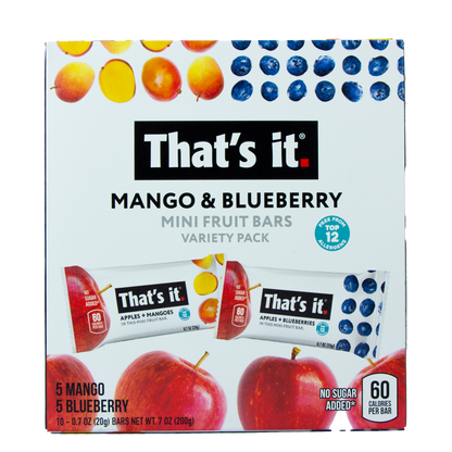 That's It - Mango and Blueberry Mini Bars-Pack of 10
