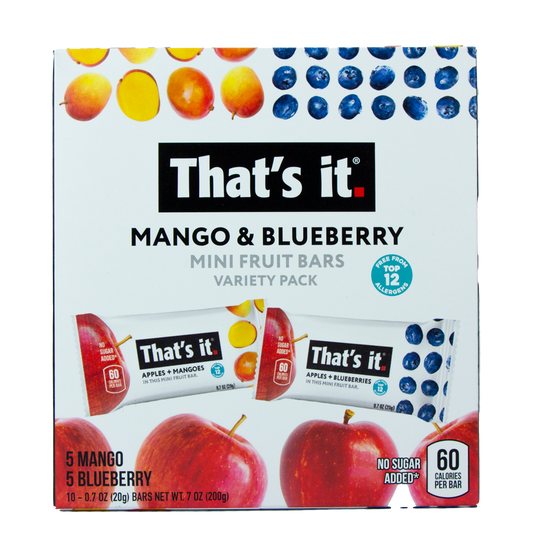 That's It - Mango and Blueberry Mini Bars-Pack of 10