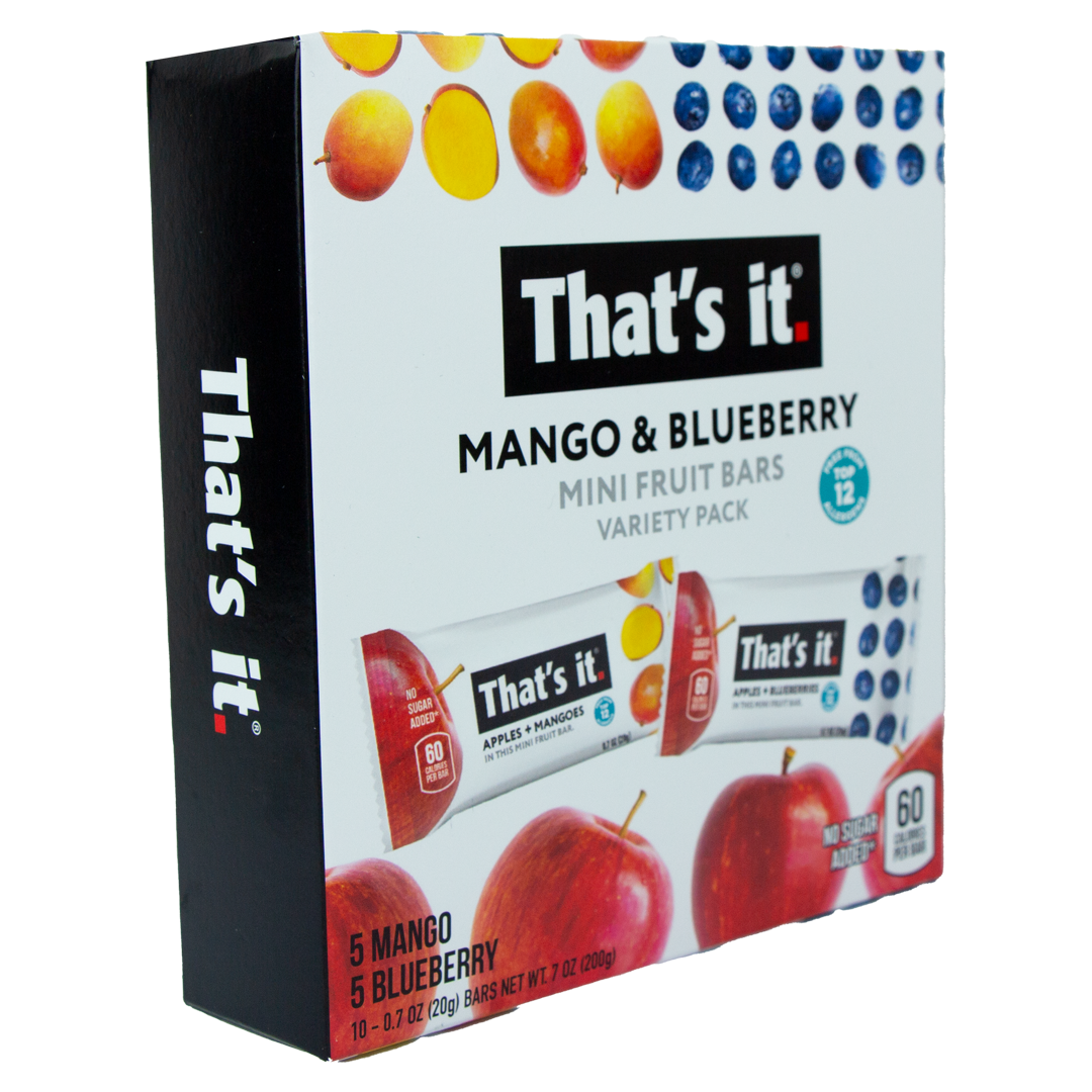 That's It - Mango and Blueberry Mini Bars-Pack of 10