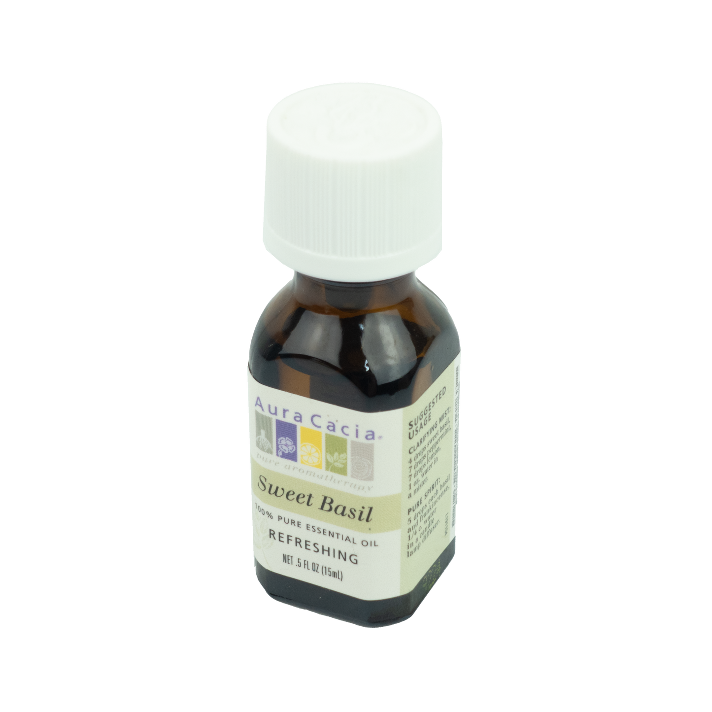 Aura Cacia - Sweet Basil Essential Oils (0.5 oz)