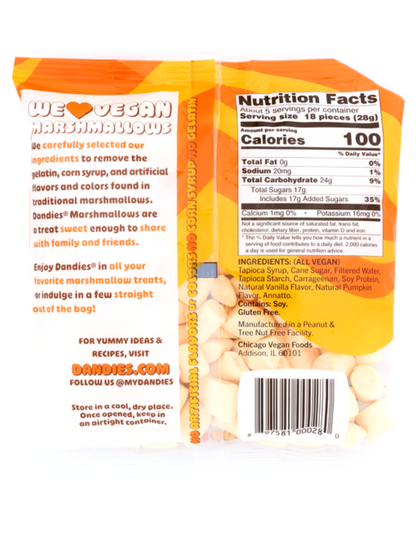 Dandies Mini Marshmallows - Pumpkin Spice Flavor