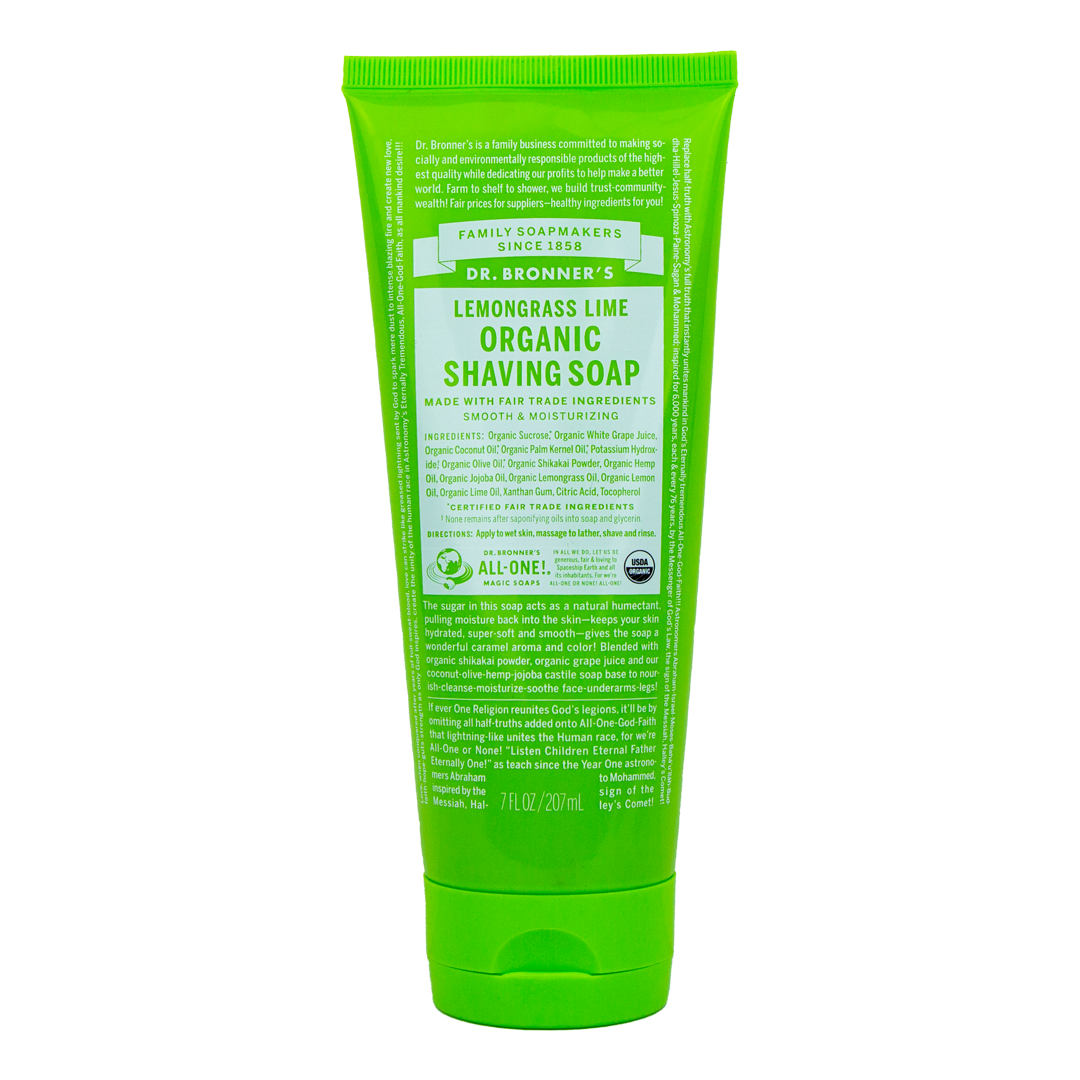 Dr. Bronner's Organic Shaving Soap - Lemongrass Lime