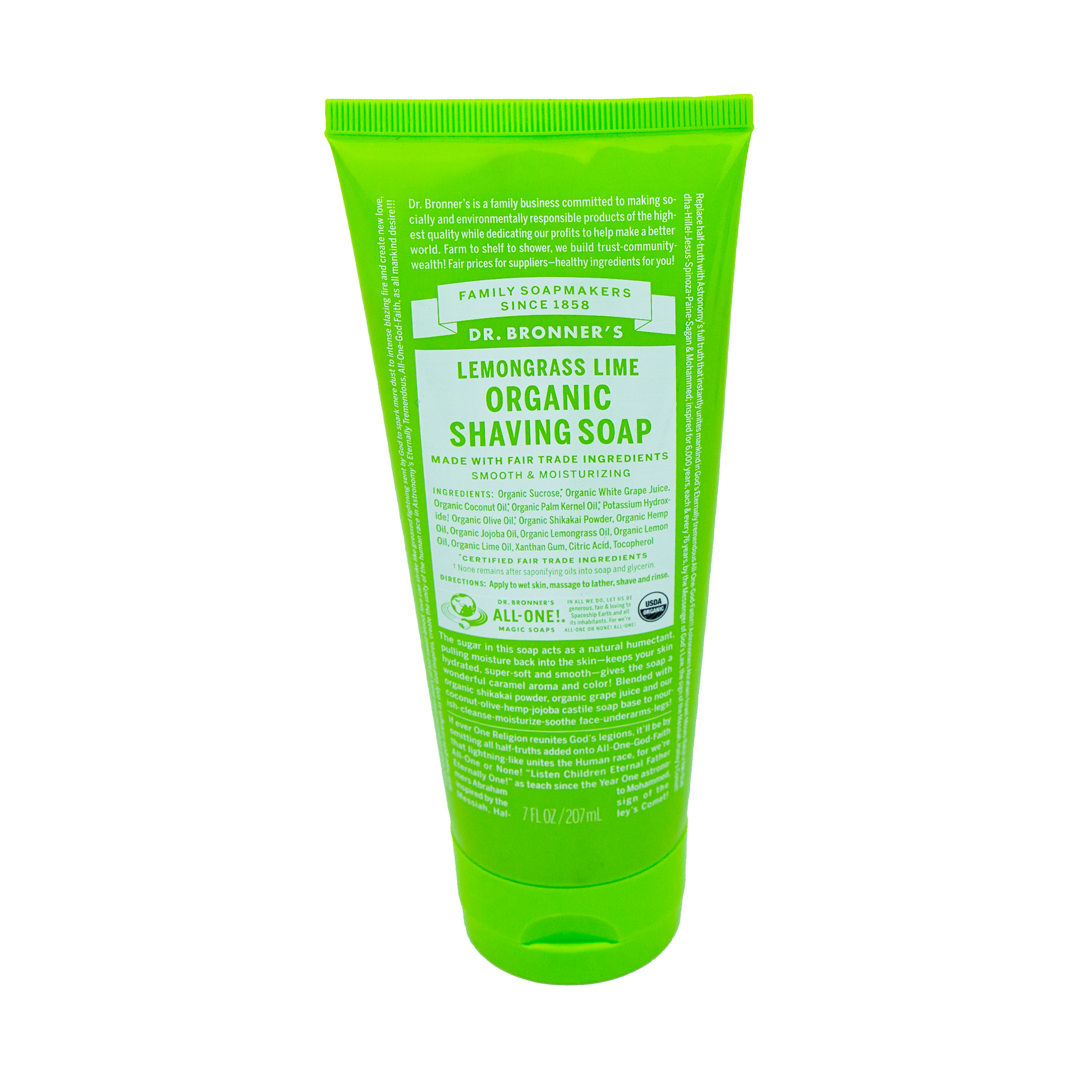 Dr. Bronner's Organic Shaving Soap - Lemongrass Lime