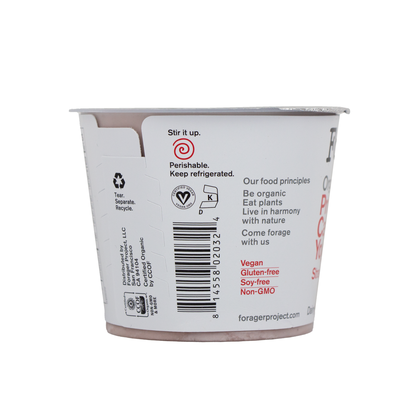 Forager Project - Organic Probiotic Cashewmilk Yogurt Strawberry (5.3 oz) (Store Pick-Up Only)