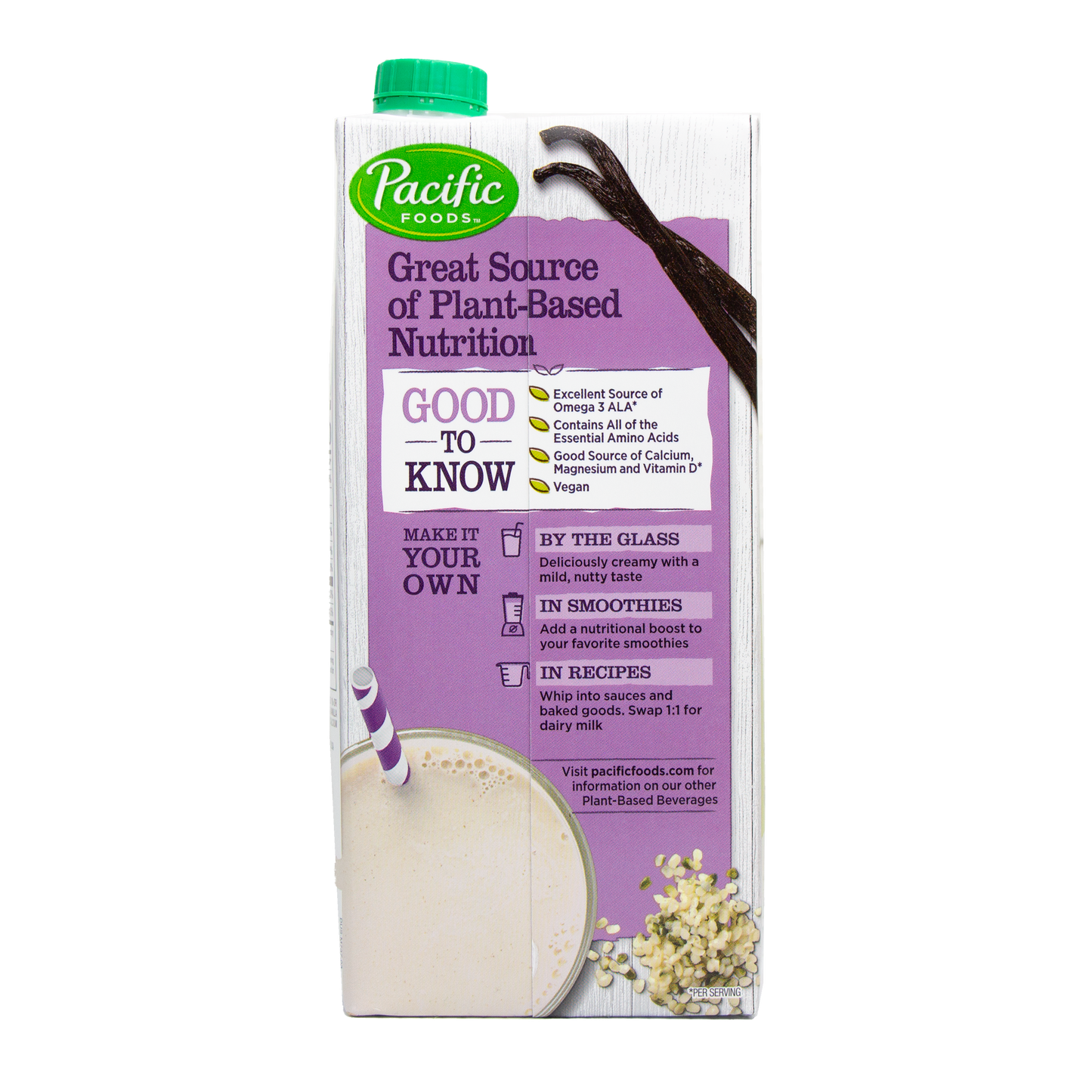 Pacific Foods - Hemp Milk - Vanilla Unsweetened (32 oz)