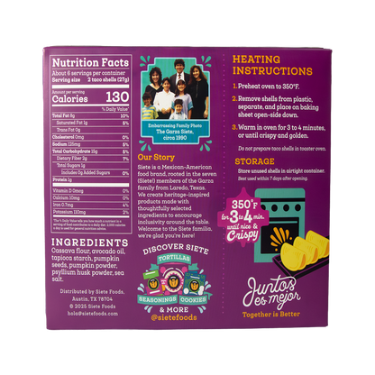 Siete - Grain Free Taco Shells (In Store Pick-Up Only)