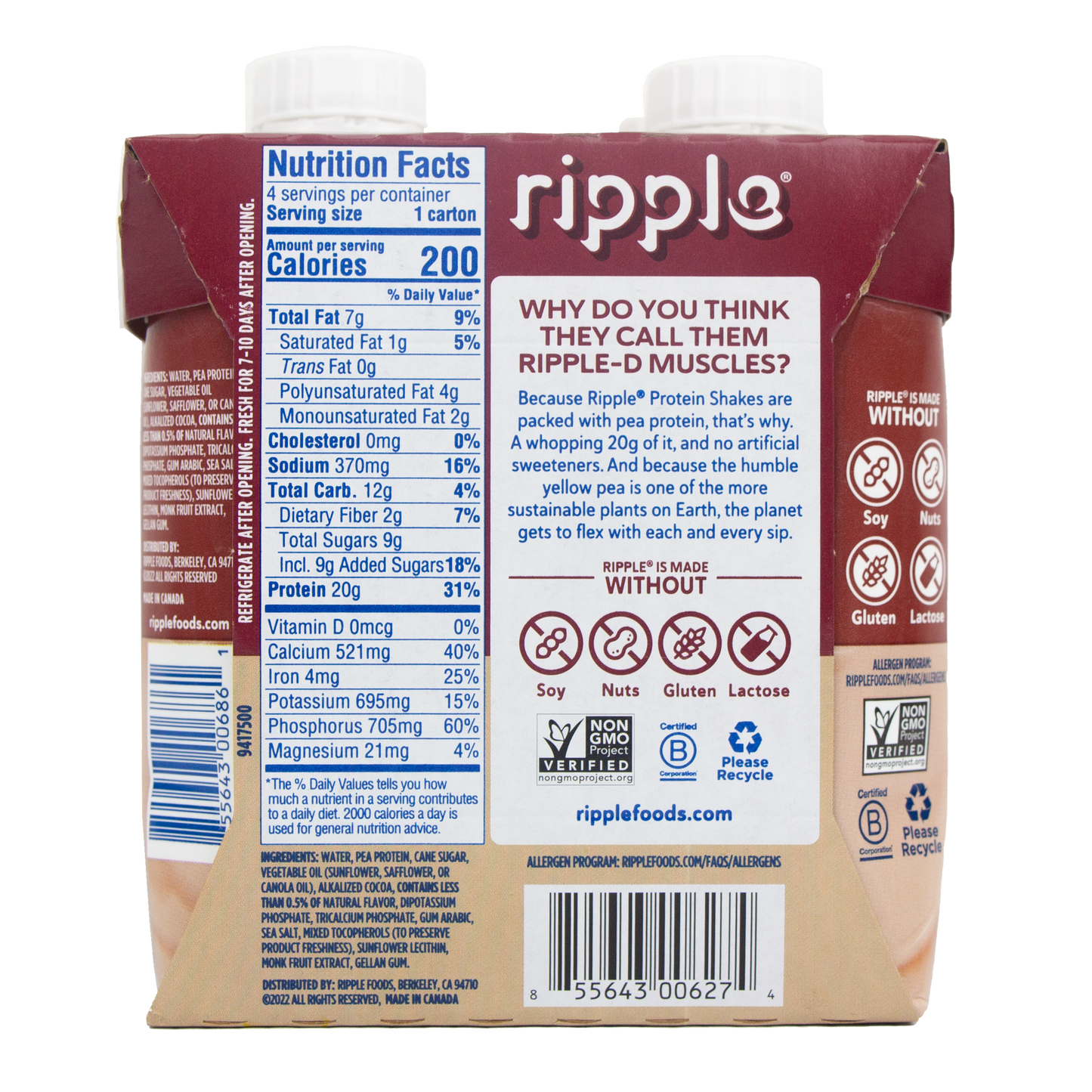 Ripple Protein Shake - Chocolate (20 grams)