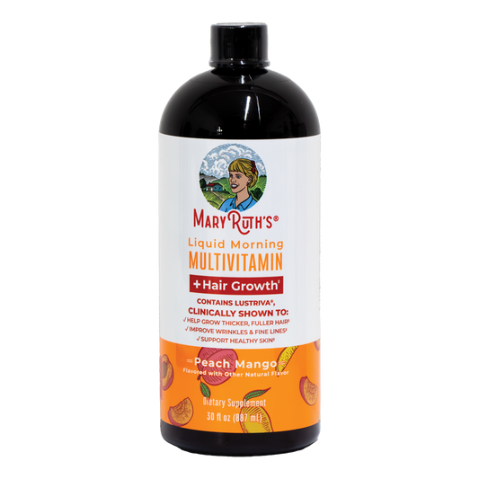 Mary Ruth's - Liquid Morning Multivitamin + Hair Growth - Peach Mango