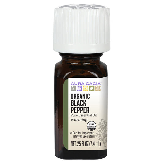 Aura Cacia - Organic Black Pepper Essential Oil (0.25 oz.)
