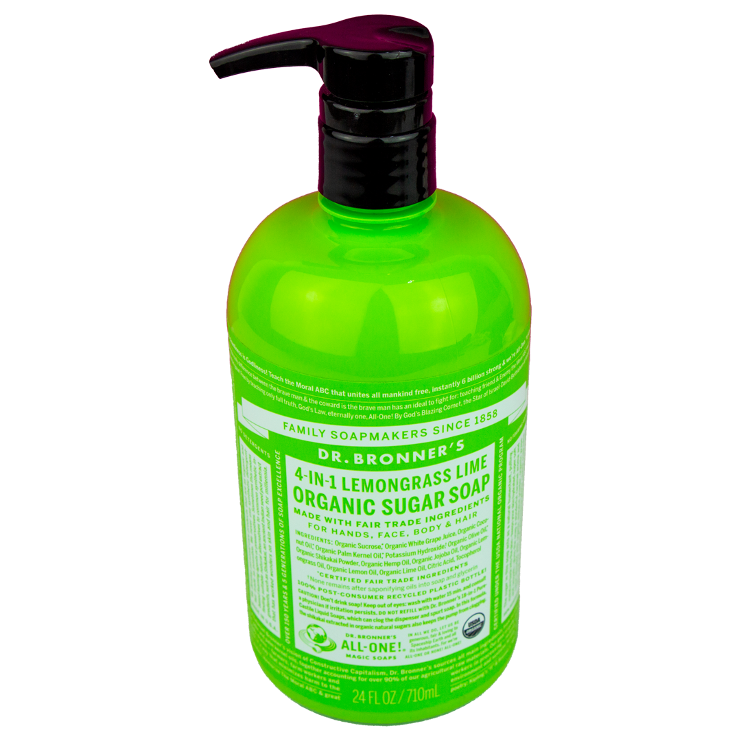 Dr. Bronner's - 4 in 1 - Lemongrass Lime Sugar Soap - (24 oz)