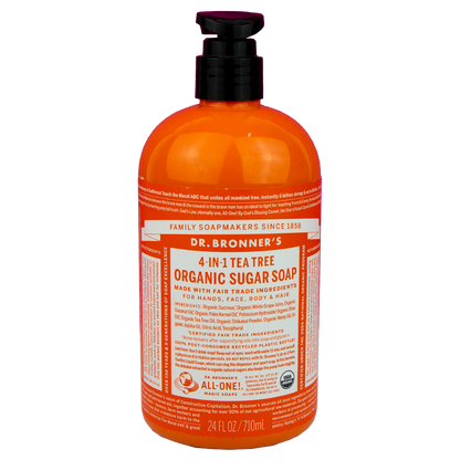 Dr. Bronner's - 4 in 1 - Tea Tree Sugar Soap - (24 oz)