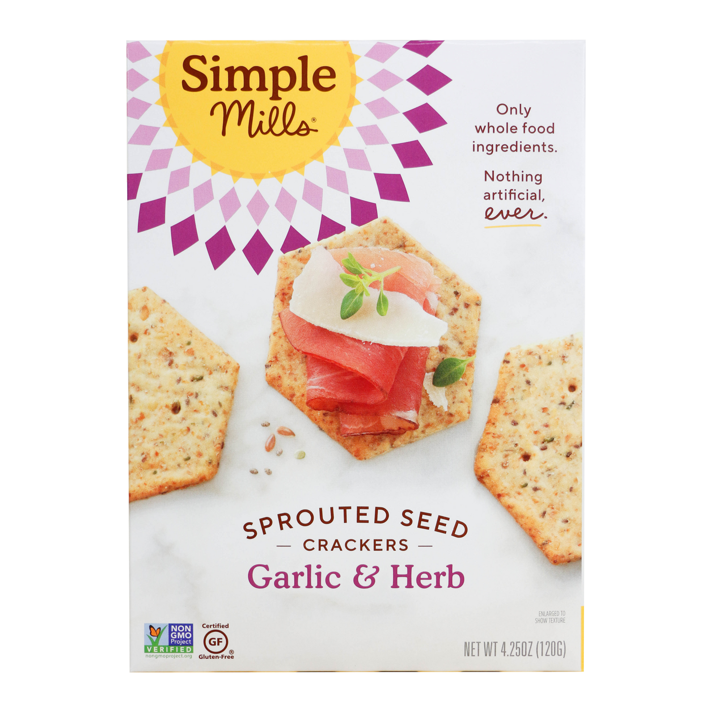 Simple Mills - Garlic & Herb Sprouted Seed Crackers