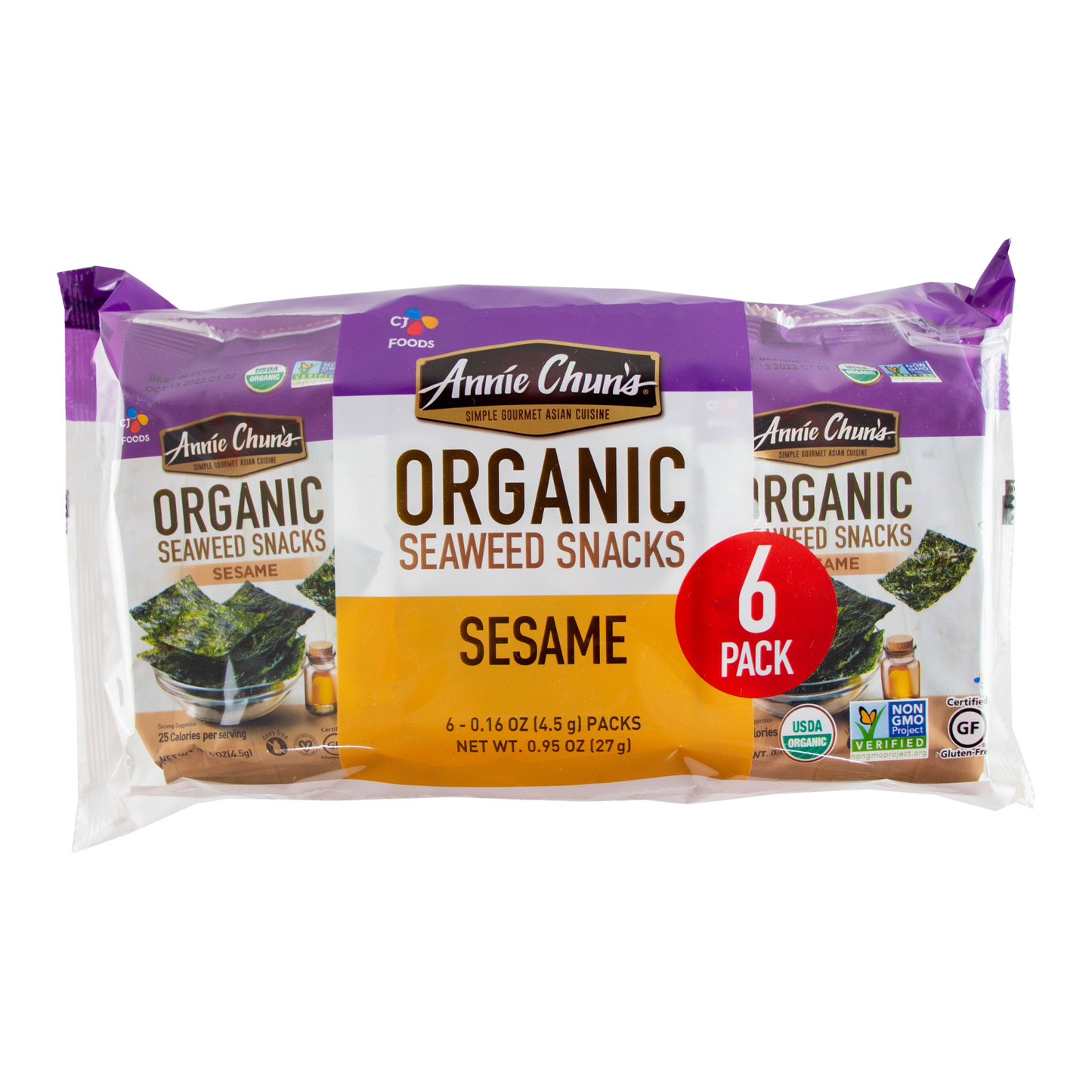 Annie Chun's - Organic Seaweed Snacks - Sesame (6 pack)