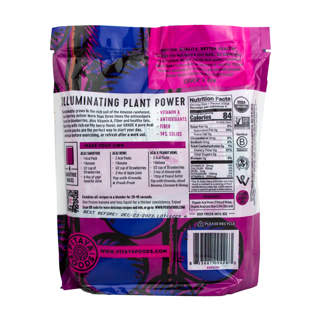 Pitaya Foods- Acai Berry Smoothie Packs (In Store Pick-Up Only)