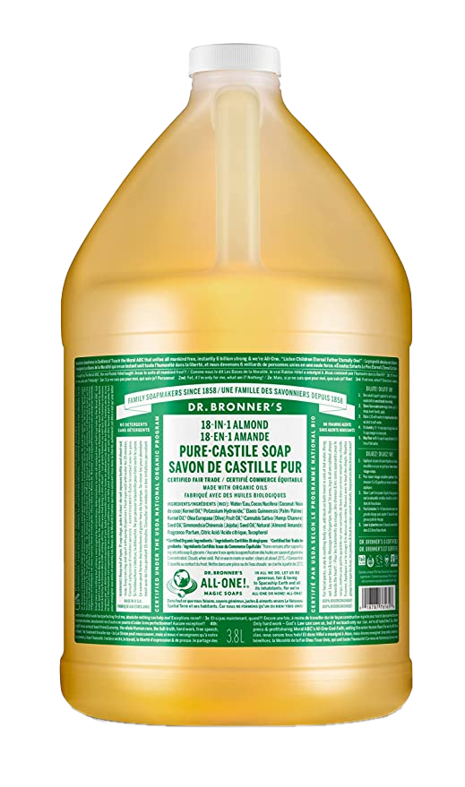 Dr. Bronner's 18 in 1 Hemp Almond Soap 1 Gallon (Store Pick Up O