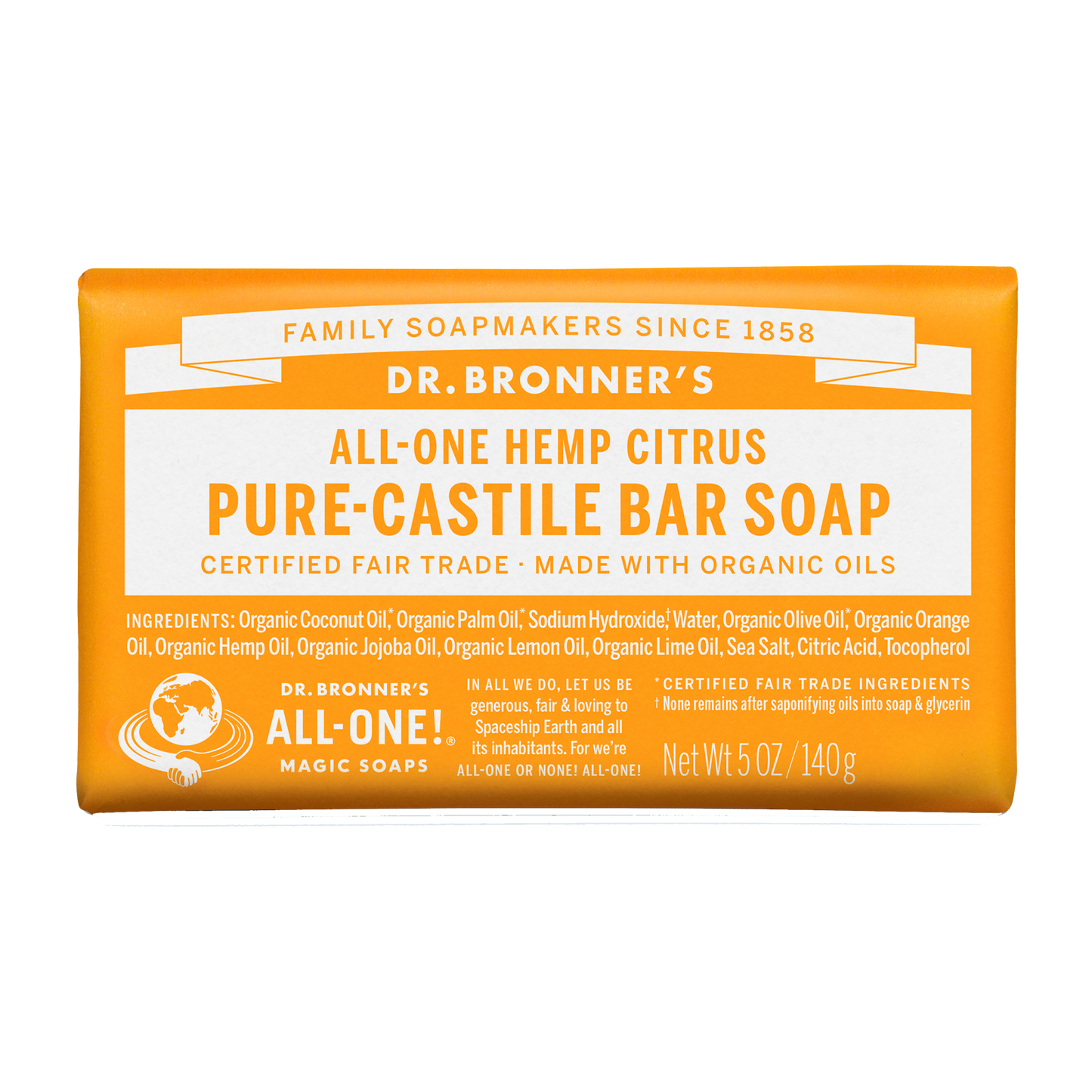 Dr. Bronner's - Pure Castle Bar Soap - Citrus (5 oz)