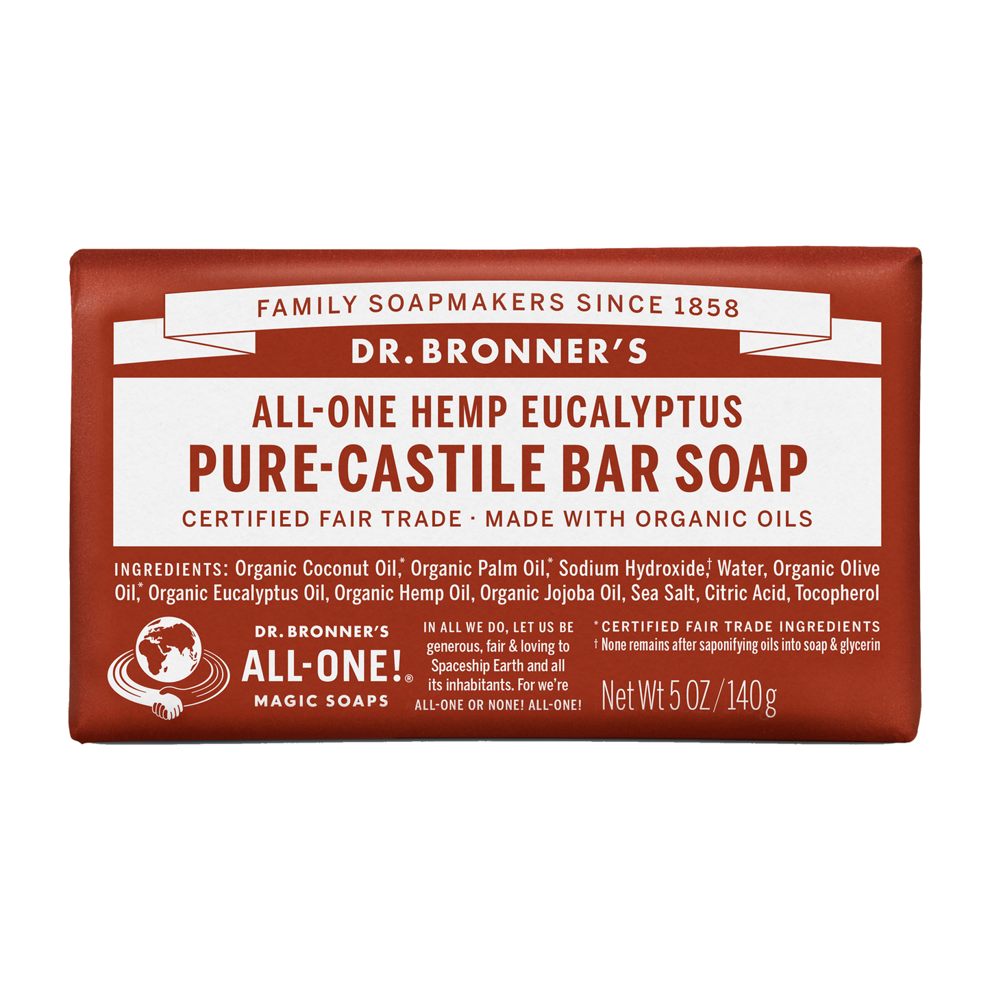 Dr. Bronner's - Pure Castle Bar Soap - Eucalyptus (5 oz)