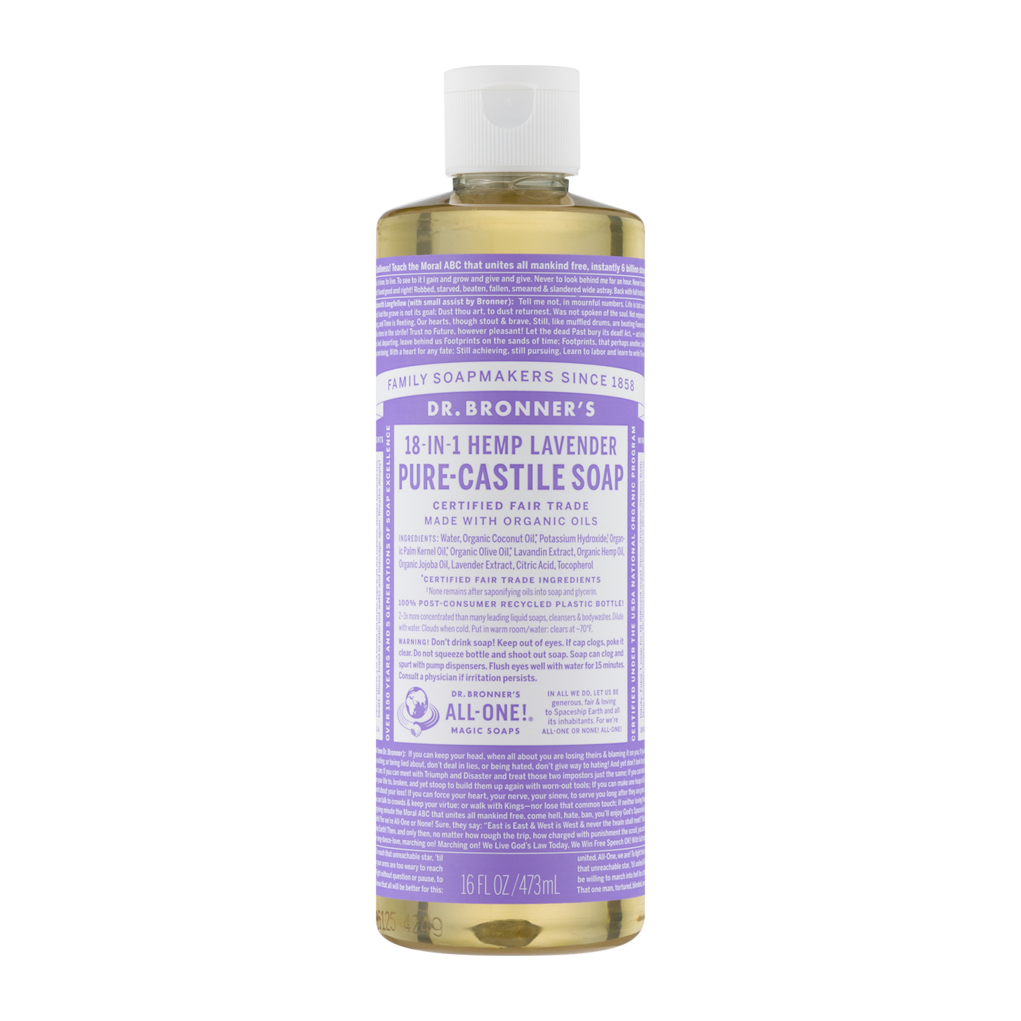 Dr. Bronner's - 18 in 1 Hemp Lavender Soap - (16 oz)