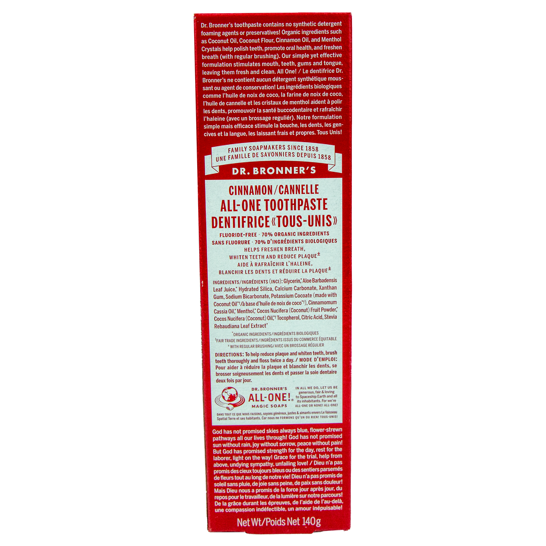 Dr. Bronner's Cinnamon All-One Toothpaste