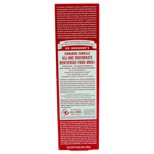 Dr. Bronner's Cinnamon All-One Toothpaste