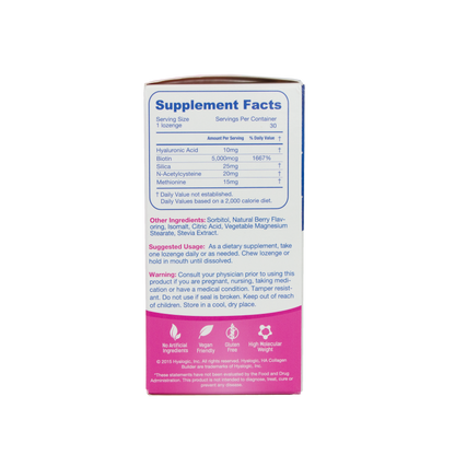 Hyalogic - Hair, Skin & Nails 30 Chewable Lozenges